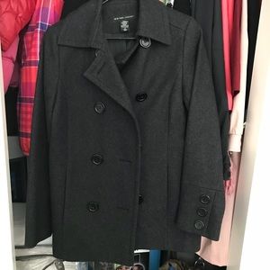 Size 2 New York & Co pea coat heather gray